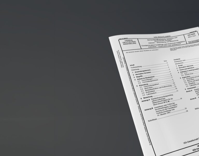 VDI Guideline 6202 – Fire dampers containing asbestos