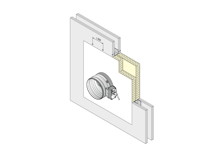 Weichschotteinbau der FR90 in Metallständerwände