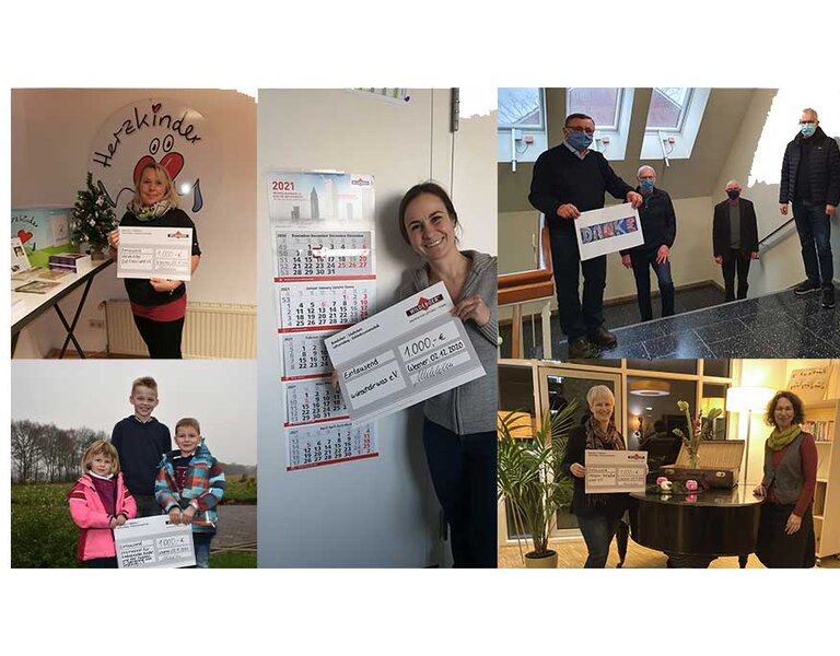 Collage von der Spendenaktion 2020