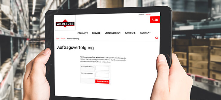 Auftragsstatus bequem online einsehen