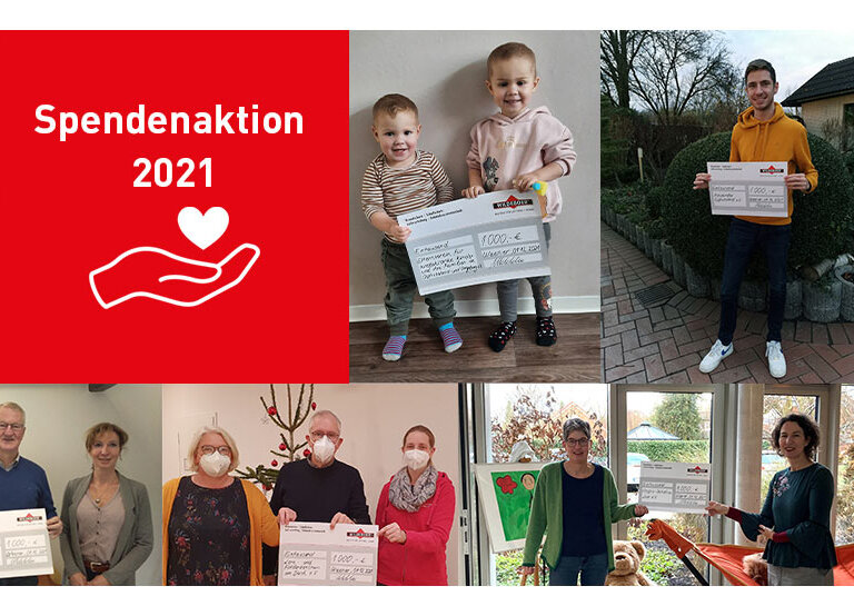 Collage zu der Spendenaktion 2021