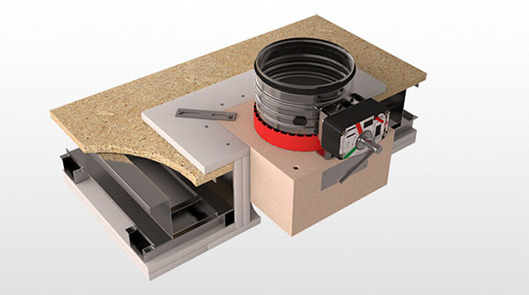Cooperation for simple installation of fire dampers in modular buildings
