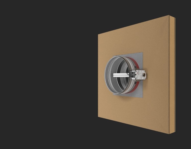 Einbau von Brandschutzklappen in Lehm