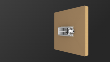 Einbaulösung für Brandschutzklappe FK90K in Wänden mit Lehmplatten