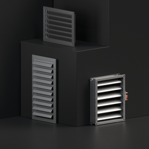 Cover picture of the multileaf dampers and weather protection grilles