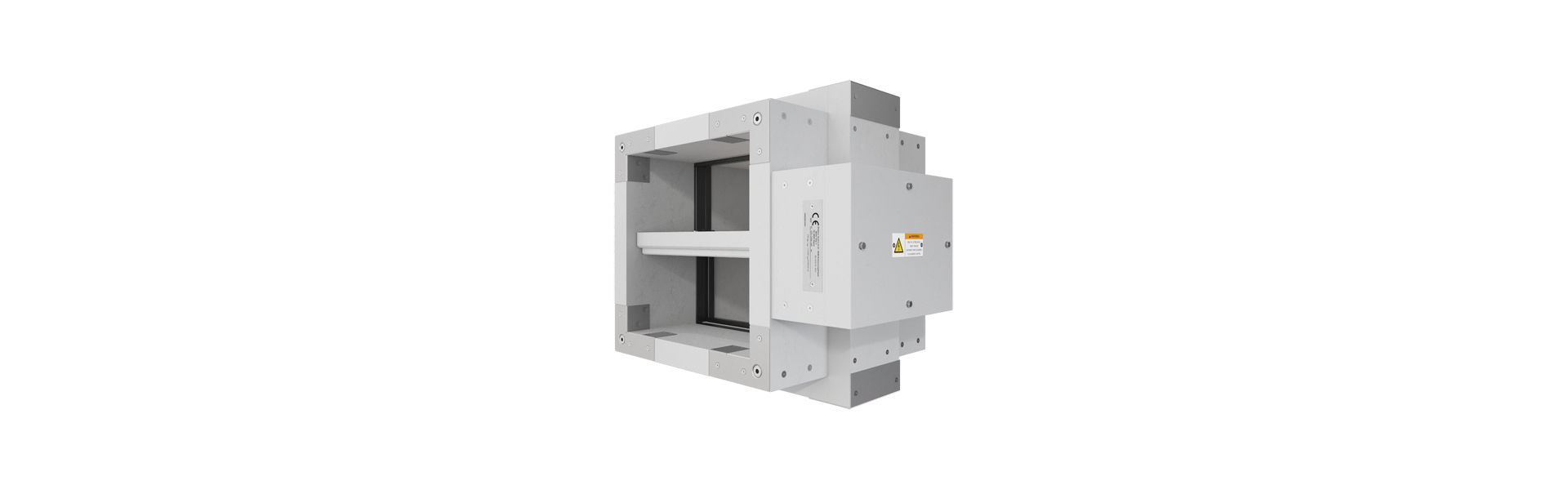 EK90 smoke extraction damper half right from the front