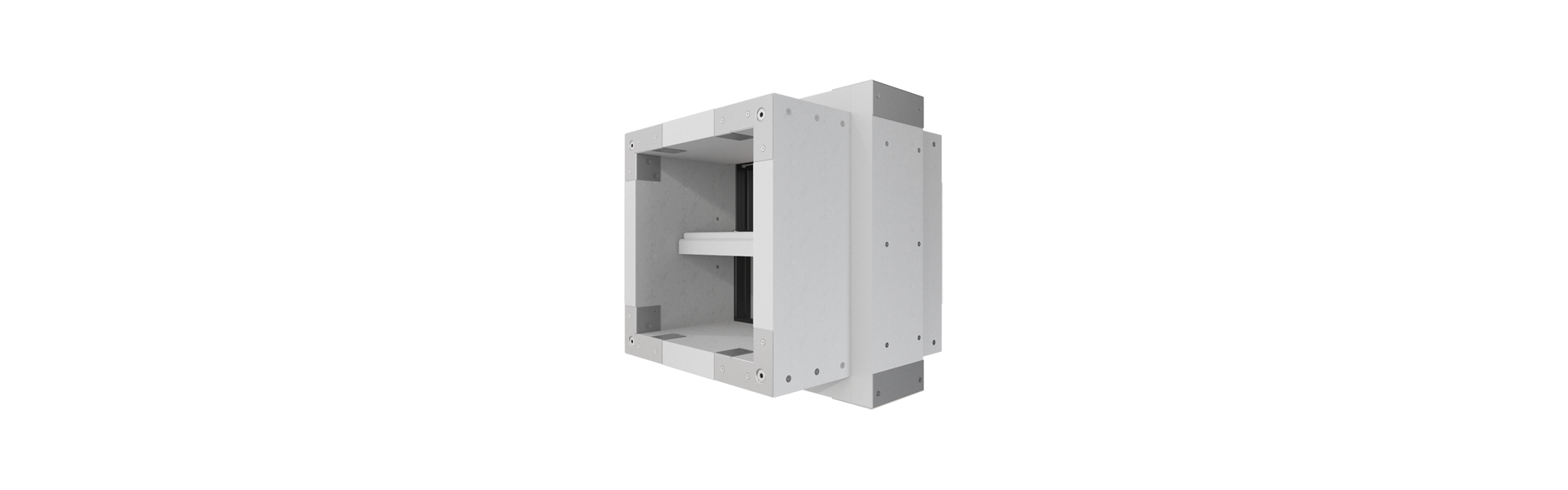 EK90 Smoke extraction damper half left from the rear