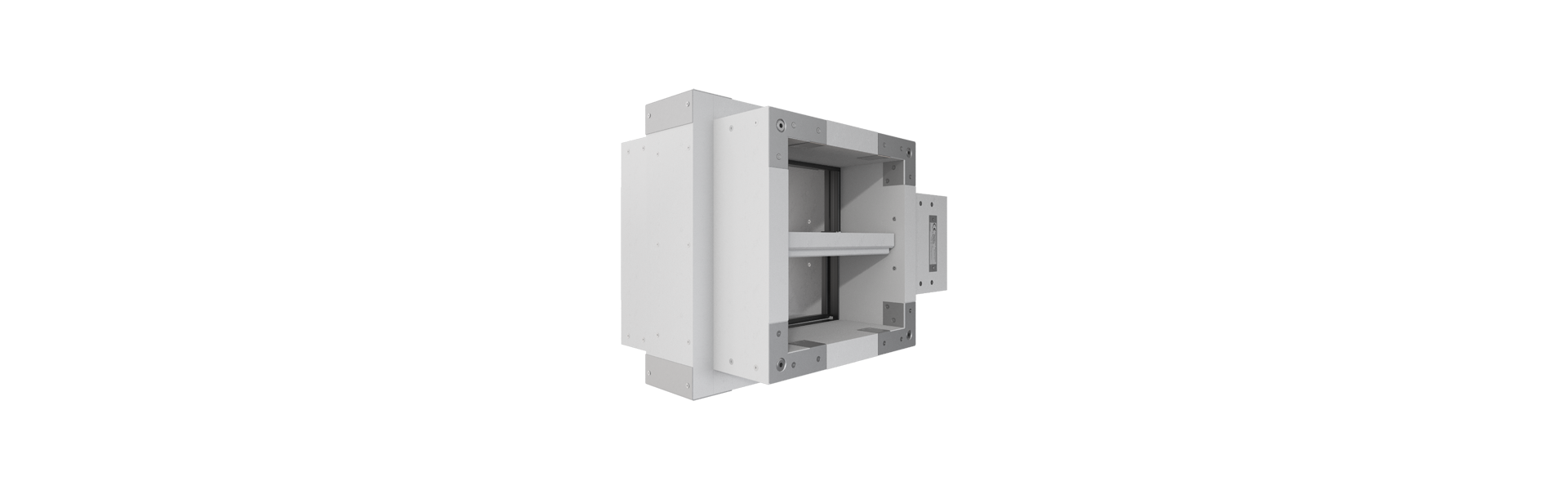EK90 Smoke extraction damper half left from the front