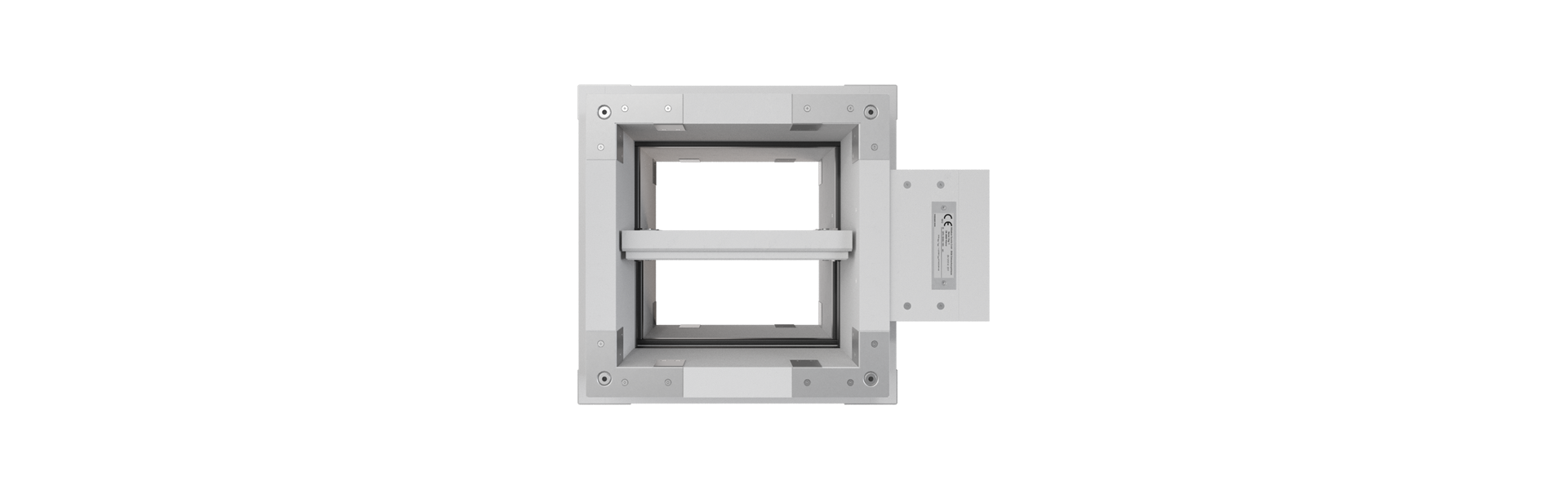 EK90 smoke control damper from the front