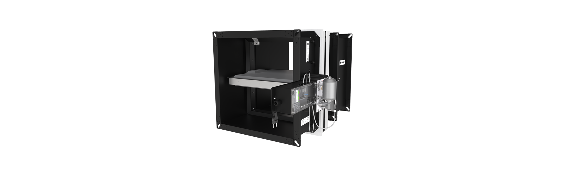 FK90 fire damper for kitchens with ER7 installation subframe