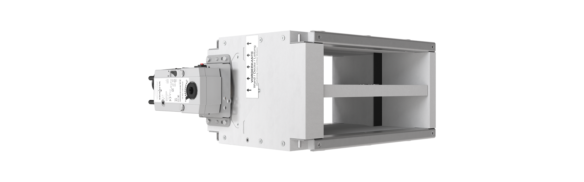 FK90K Brandschutzklappe halb rechts von hinten