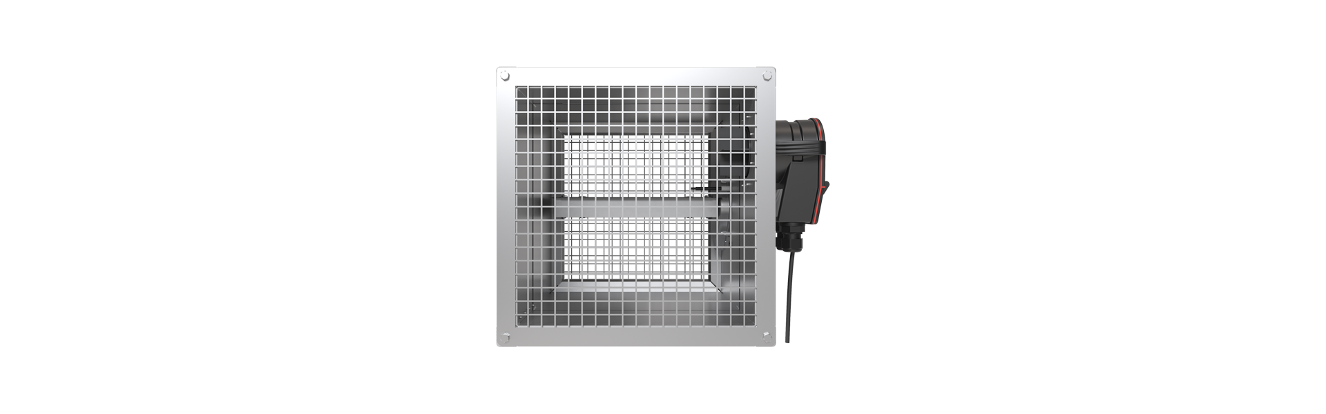 FK90 fire damper with OR4 Pro smoke release device from the front