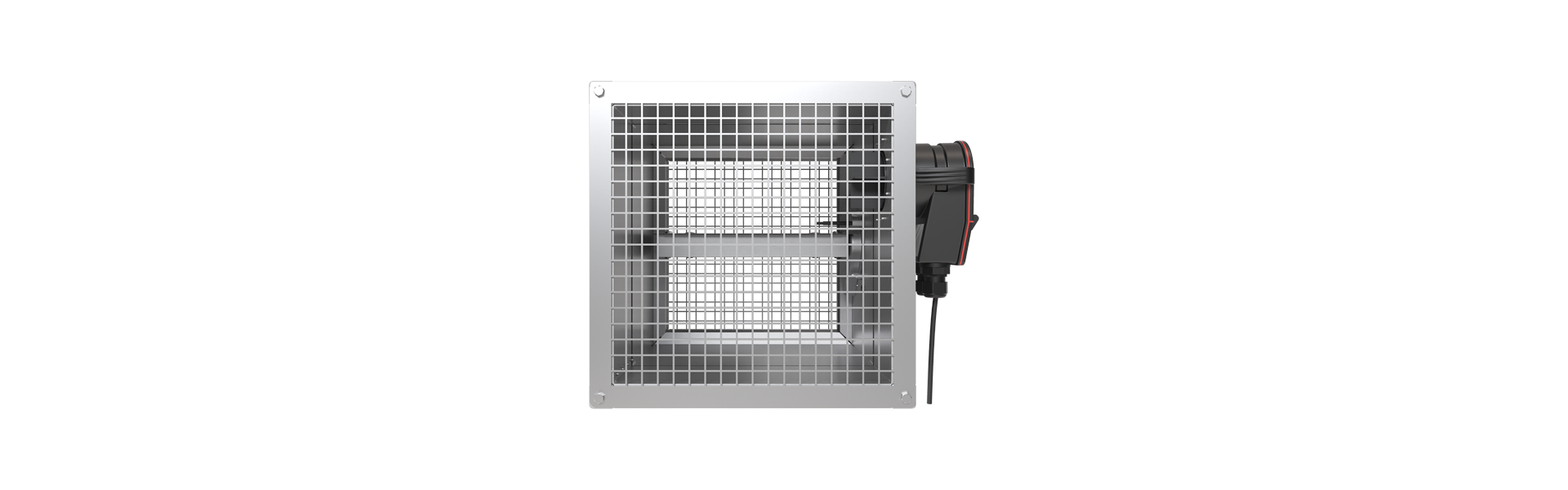 FK90 fire damper with OR4 Pro smoke release device from the front