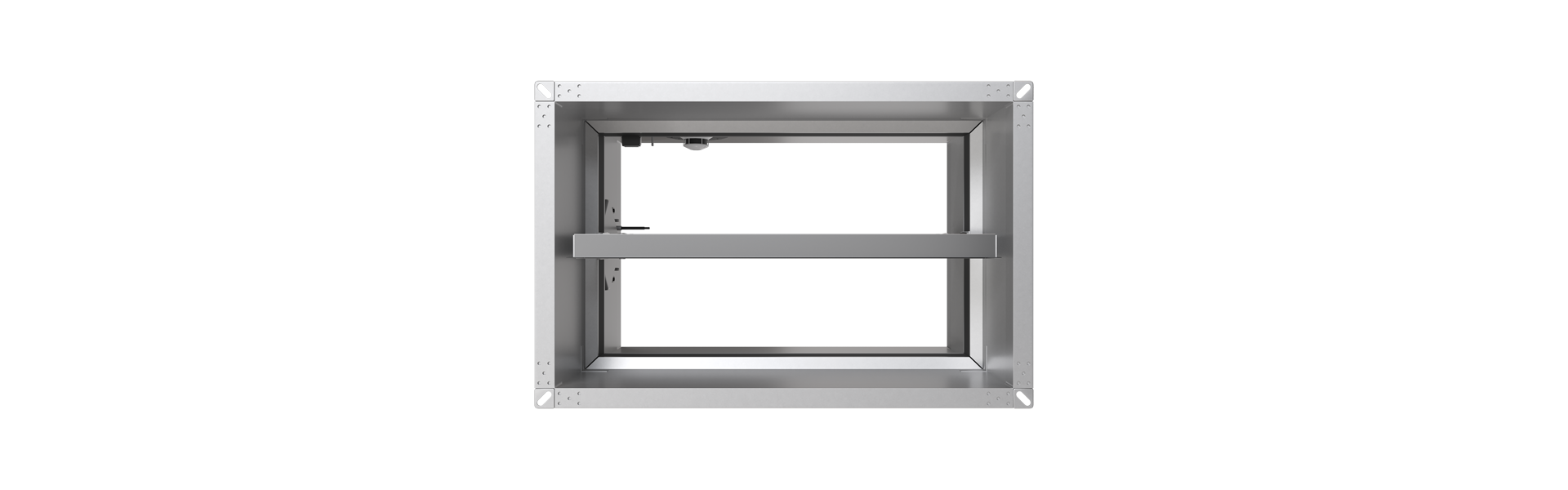 FK90 fire damper with OR32 smoke release device opened from the front