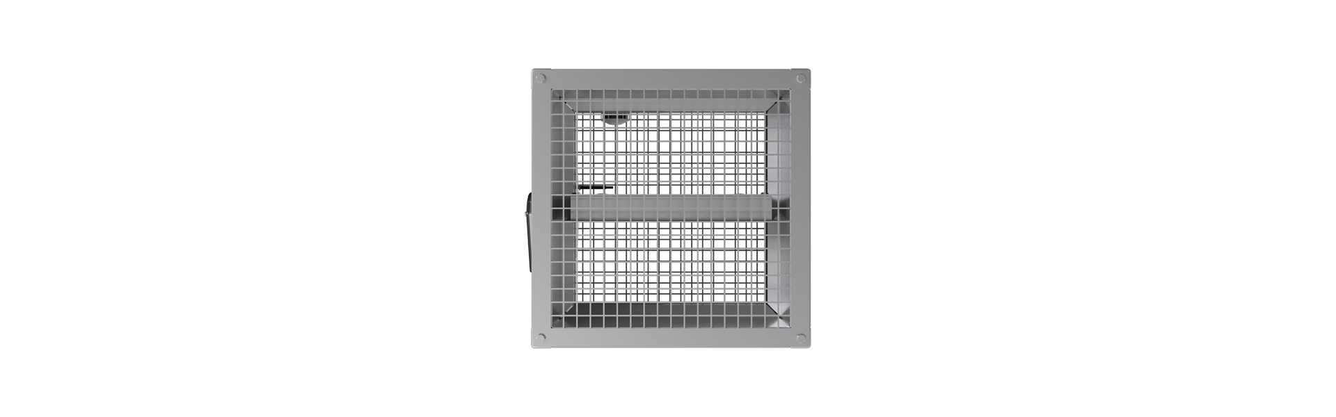 FK90 fire damper with OR32 smoke release device opened from the front