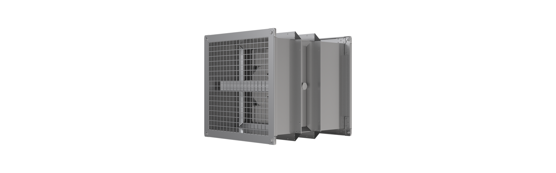 FK90 fire damper with OR32 smoke release device half left from the front