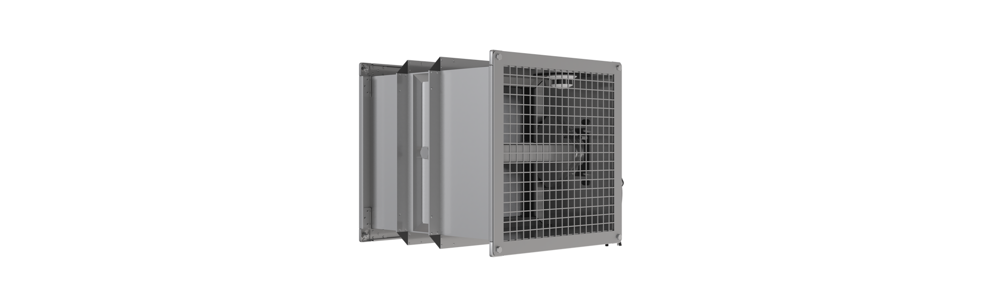 FK90 fire damper with OR32 smoke release device half right from the front