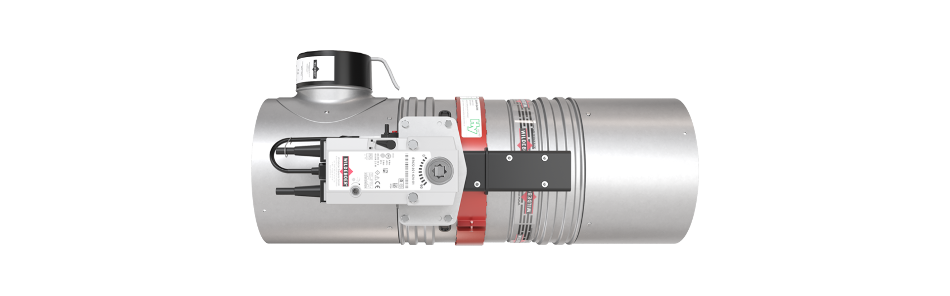 FR90 fire damper with OR32 smoke release device from the side