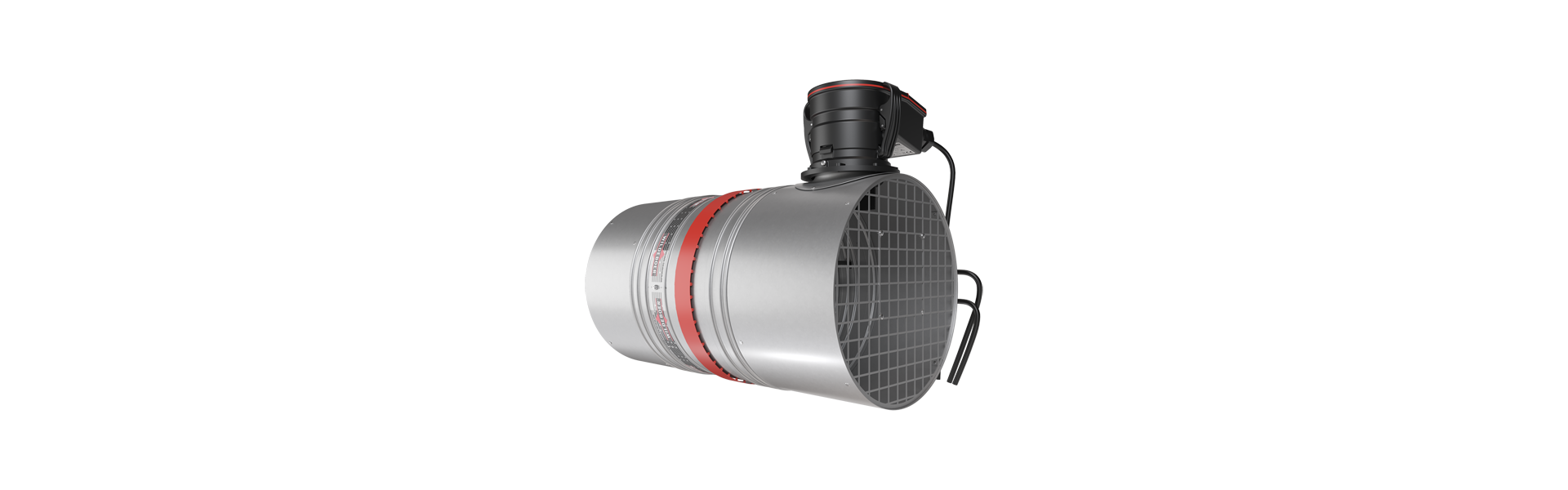 FR90 fire damper with OR4 Pro smoke release device half right from the front without motor