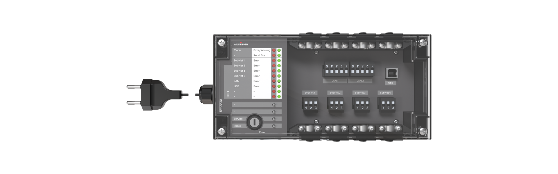 BS2-SC-02 subnet controller from the front 