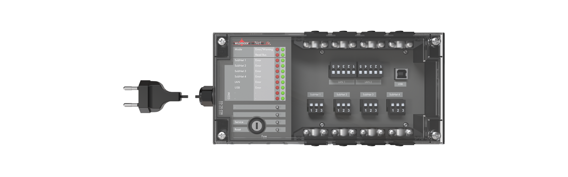 BS2-SC-02 subnet controller from the front 