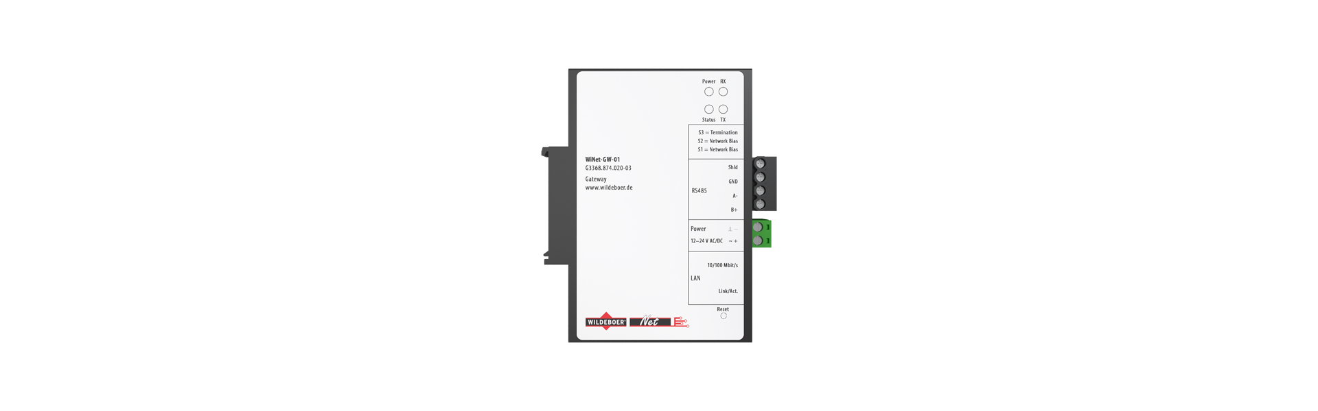 WiNet-GW 01 Gateways von der Seite