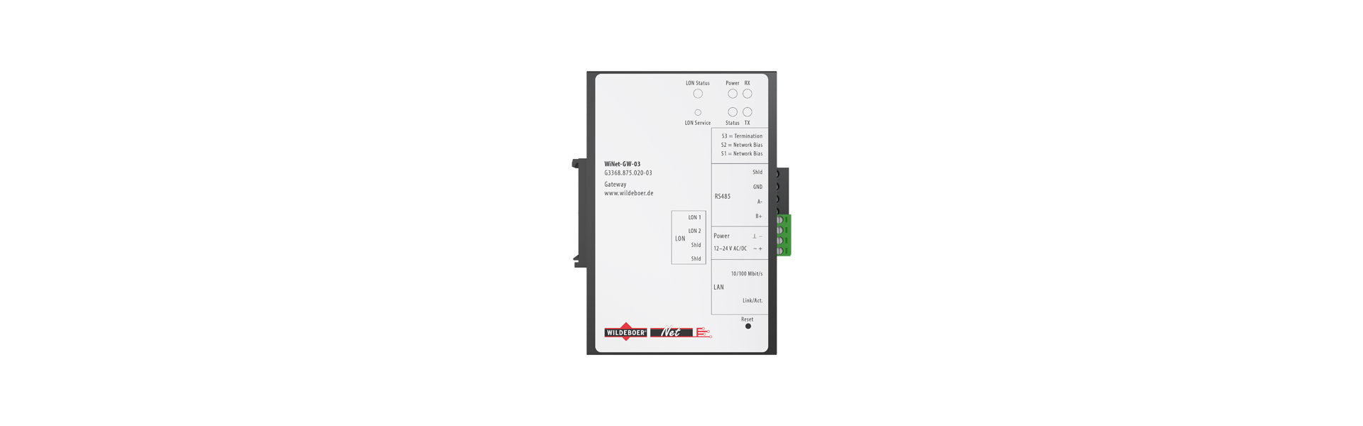 WiNet-GW 03 Gateways von der Seite