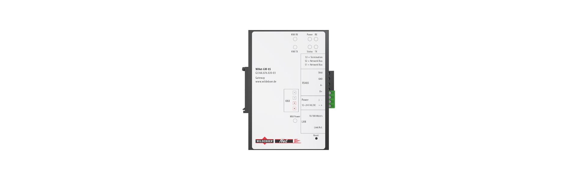 WiNet-GW 05 Gateways von der Seite
