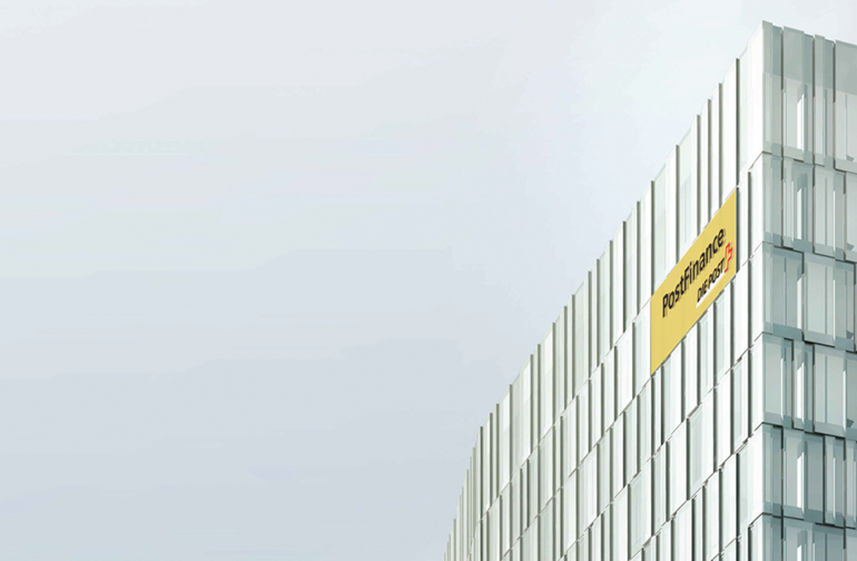 Hoofdkantoor van PostFinance in Bern (CH)